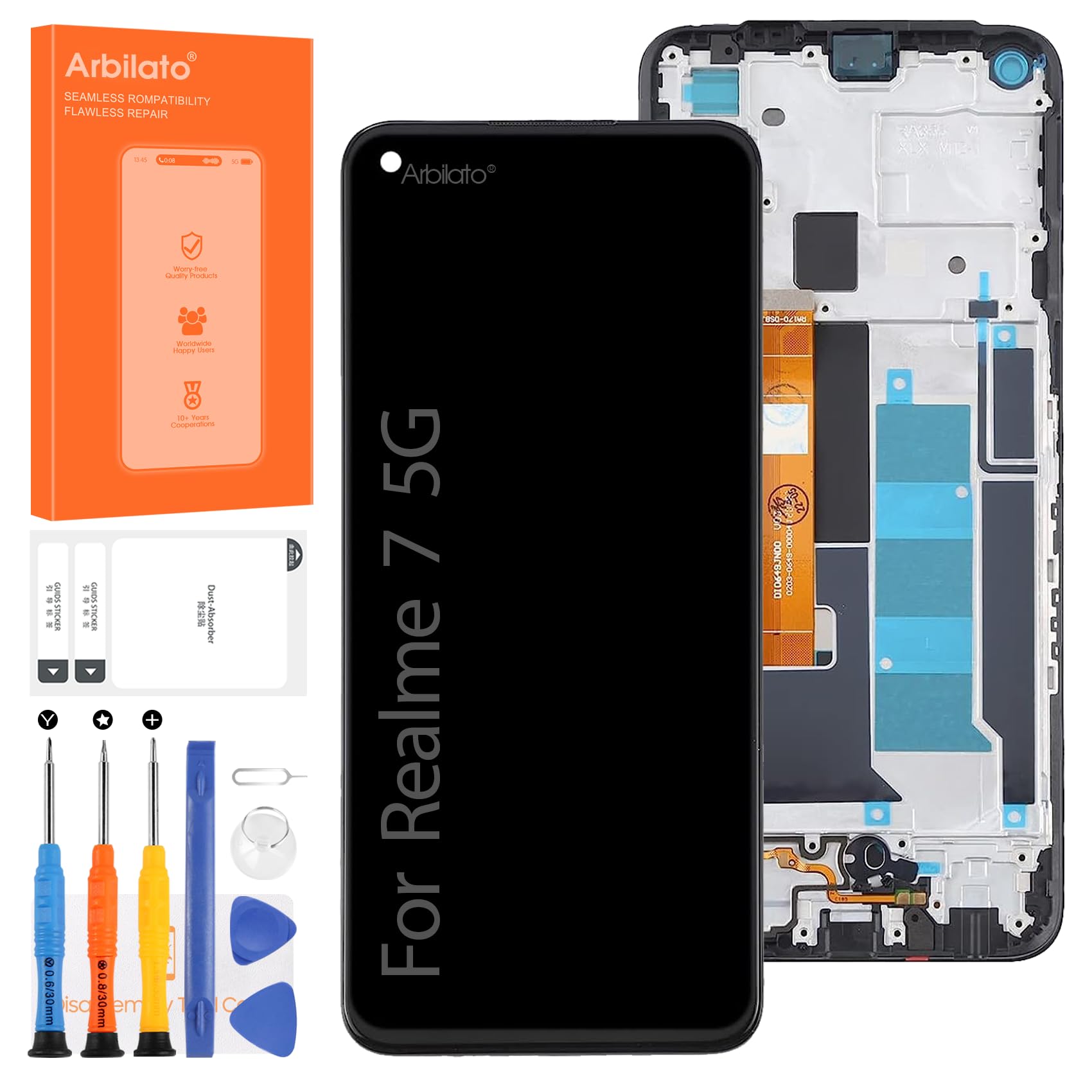 Amazon.com: Screen for Oppo Realme 7 5G Screen Replacement for